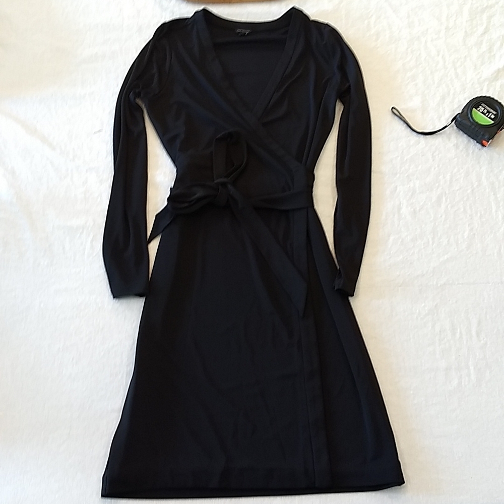 Ann Taylor Black Wrap Dress 6